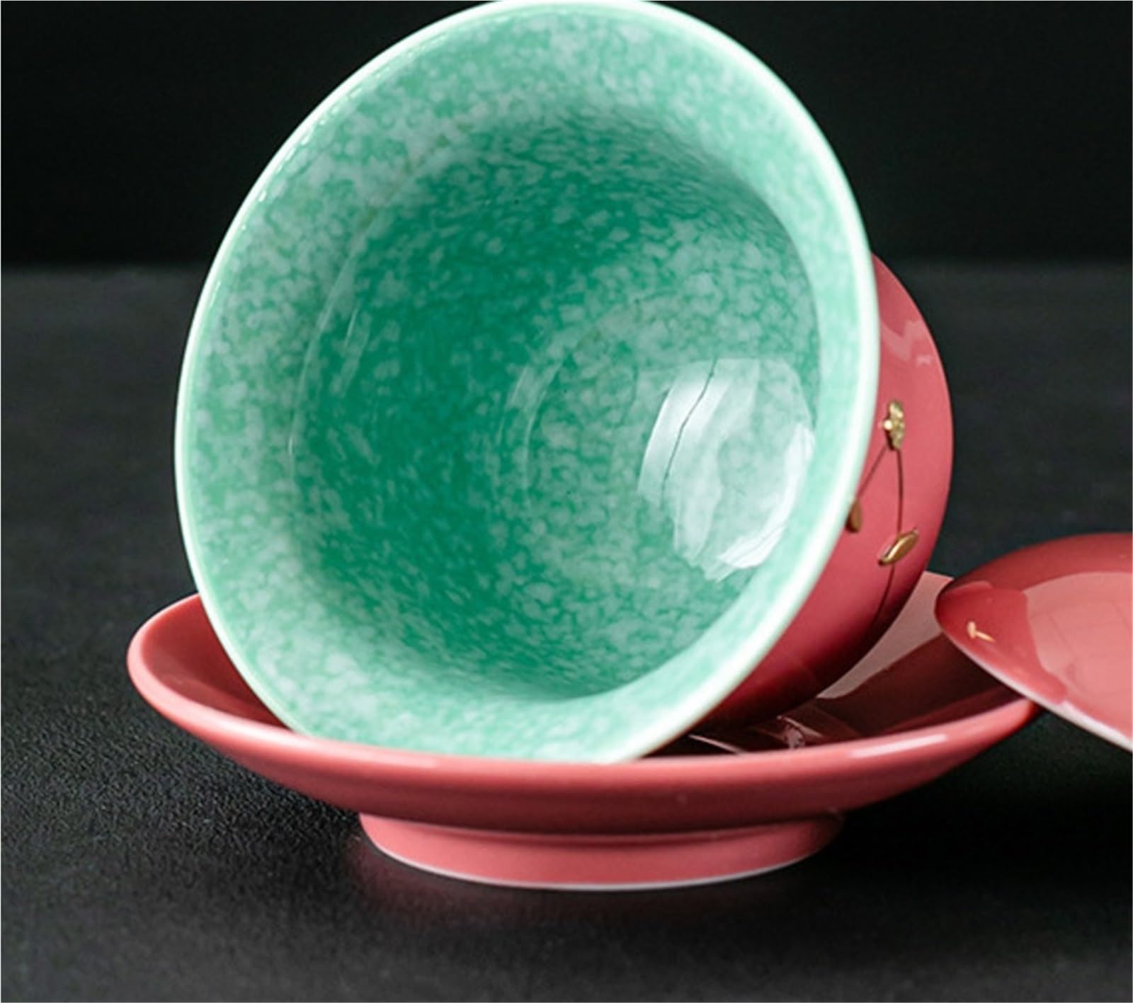 Filiżanka do herbaty, chińskie filiżanki do herbaty, 180 ml, ręcznie robiona szkliwiona gaiwan z starożytną piłą, porcelanowa waza do herbaty, domowy zaparzacz do herbaty