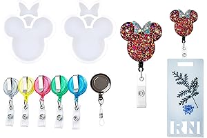 Minnie Mouse Silicone Mold with Retractable Badge Holders