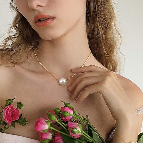 Miniatura 7 de LiQunSweet 20 cuentas sueltas de plástico acrílico de 0.787 in de perlas de imitación redondas de goma de mascar de bolas blancas a granel para