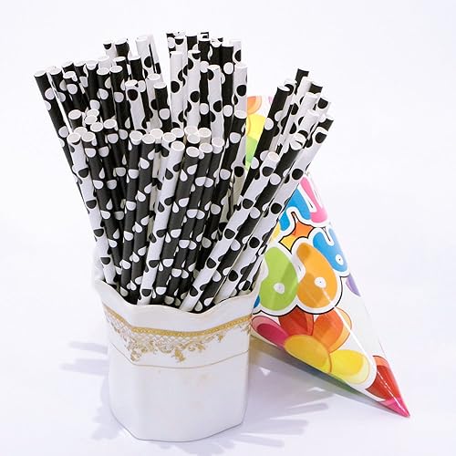 Miniatura 6 de Webake Paquete de 150 pajitas de papel negras