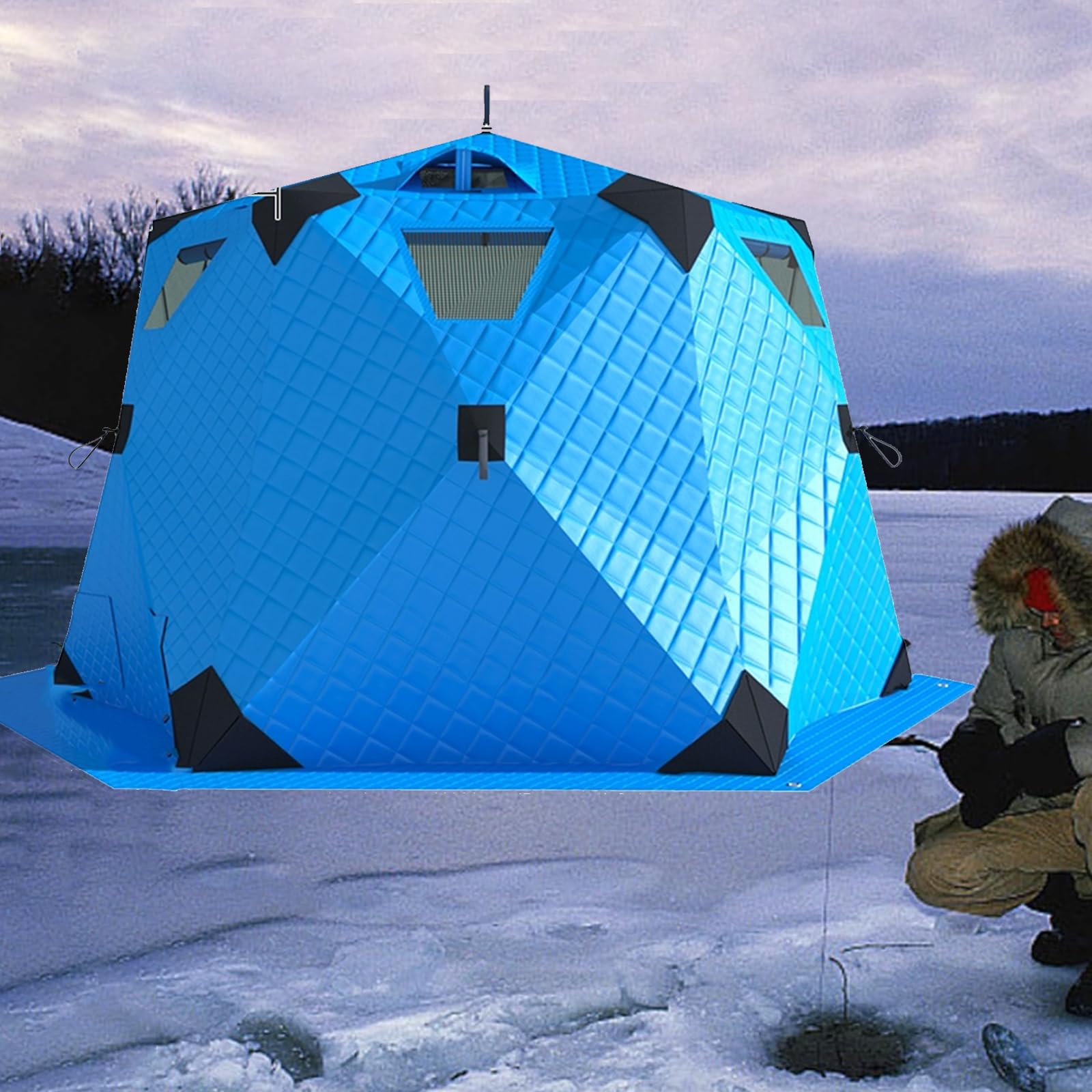 Amazon.com: XQZMZSCP Ice Fishing Shelter with Stove Jack and Floor