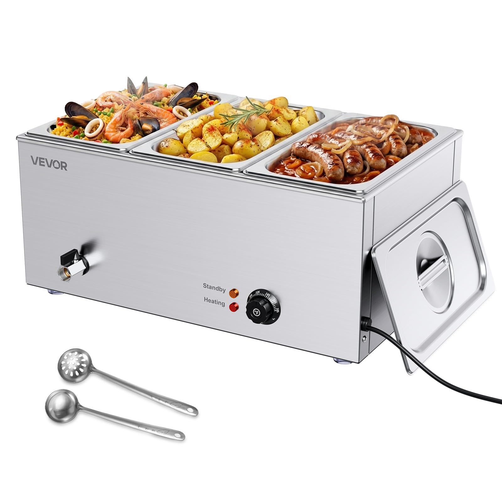 VEVOR 3-Pan Commercial Food Warmer
