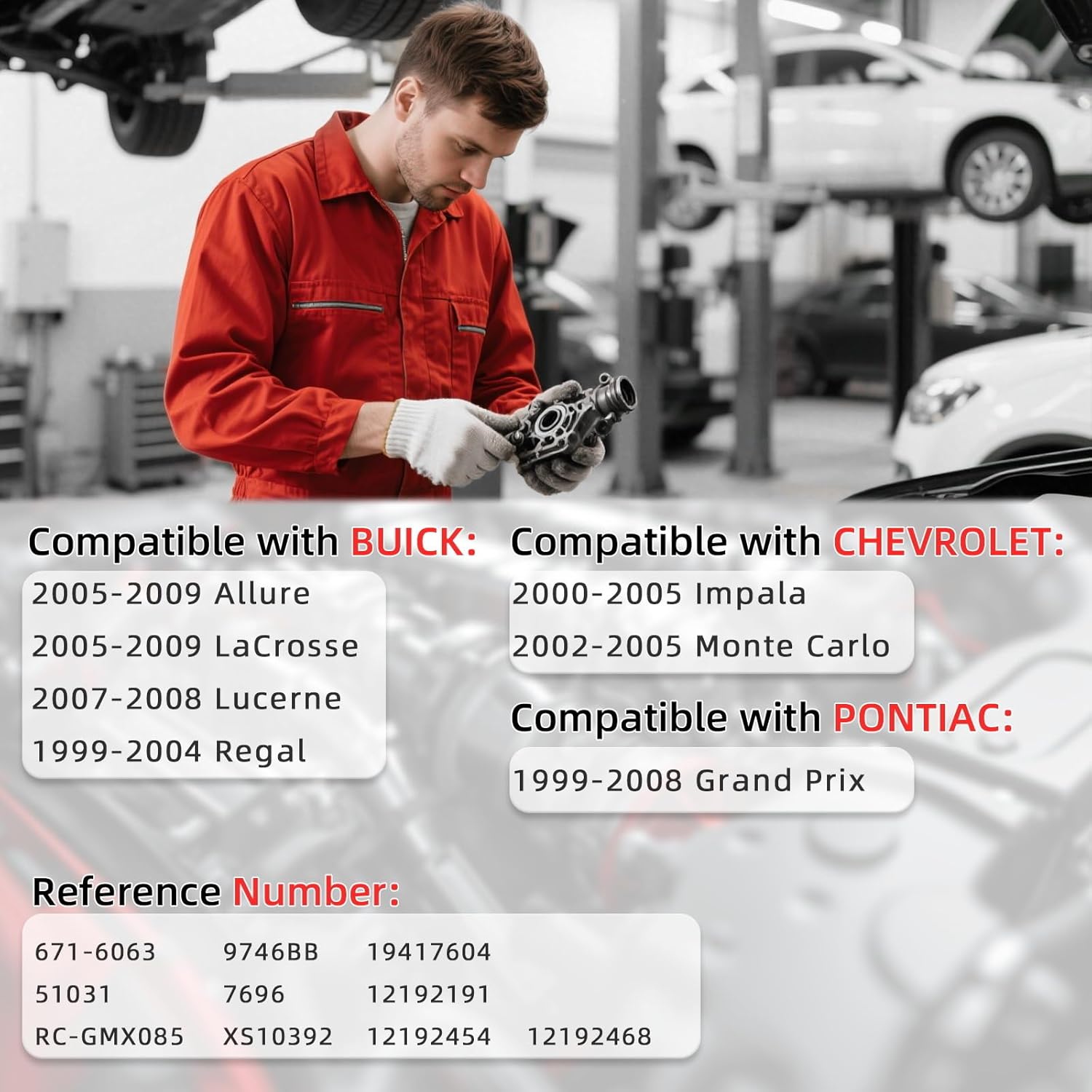 671-6258 Ignition Wire Set 6Pcs for Buick Lucerne/Terraza, Chevy Impala/Malibu/Monte Carlo/Uplander, Pontiac G6/Montana, Saturn Aura/Relay/Vue | Replace OE# 51432, RC-GMX104, 7730