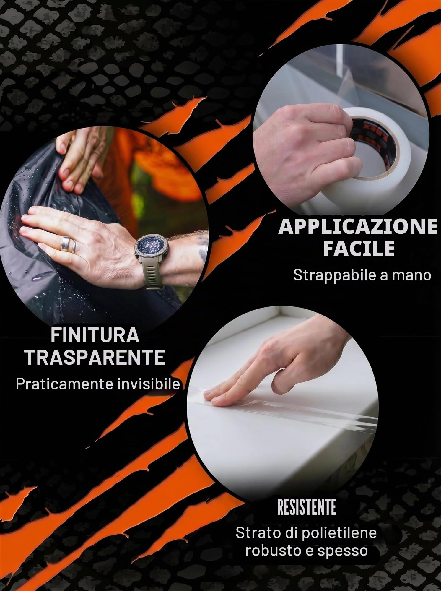 T-REX All Weather Tape - Nastro impermeabile per riparazioni extra forte per uso interno ed esterno - trasparente e resistente alle intemperie | 48 mm x 25 m