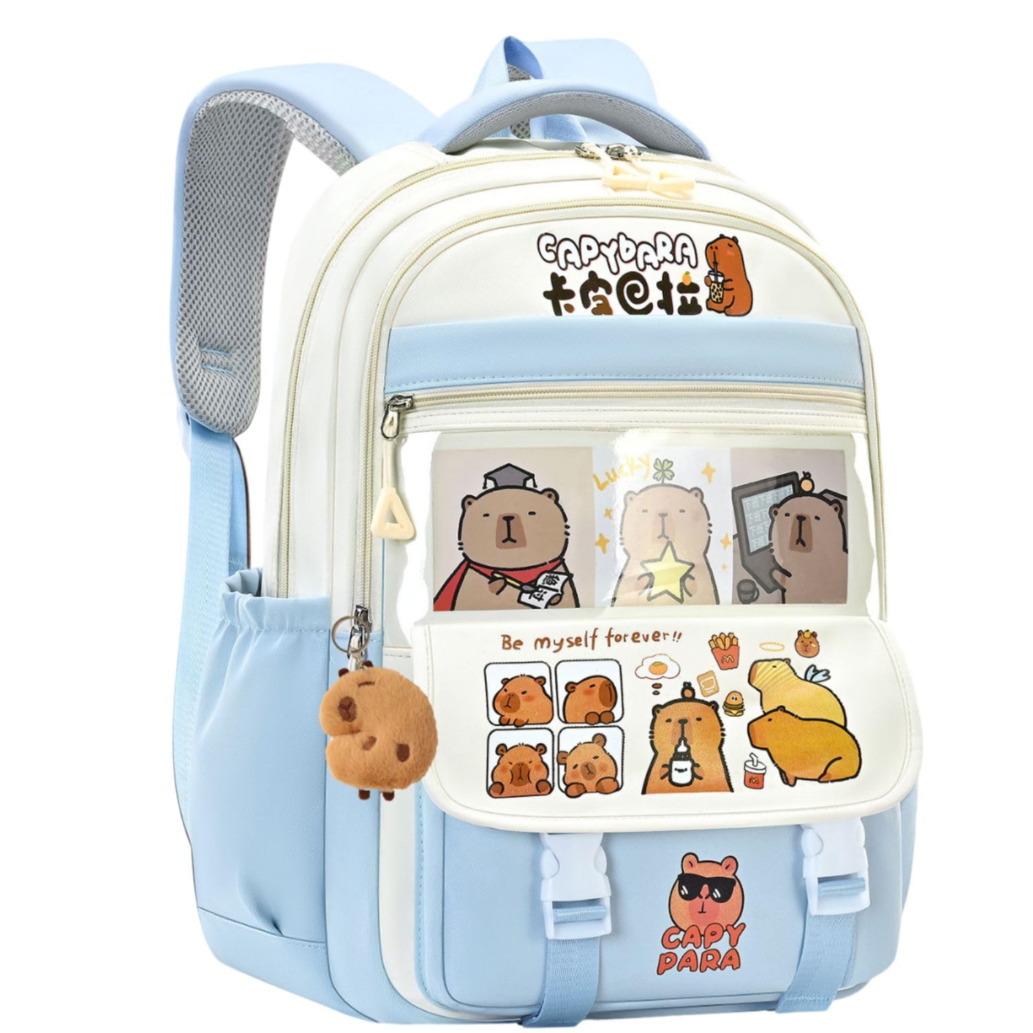 funblast School Bags for Girls, Kids - Capybara Print Girls Bags for School, Travel, Picnic, Camping, Large Capacity School Backpack for Kids 5-12 Years Old (44 X 31 X 16 Cm)-picture-25