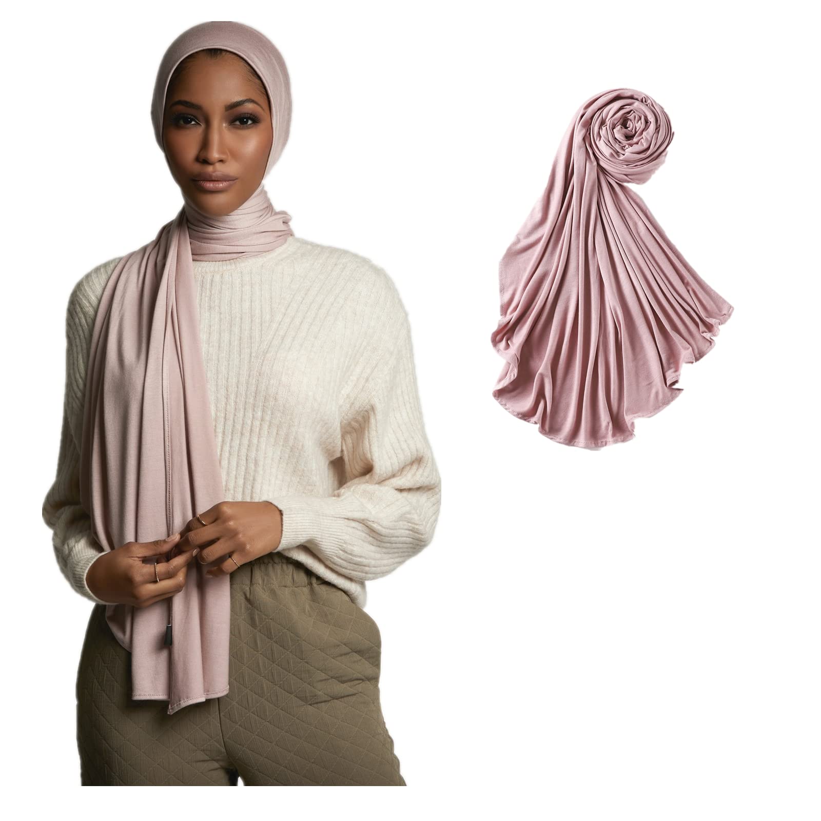 Kxysoft Modal Jersey Instant Hijab Scarf With Ear Hole Muslim