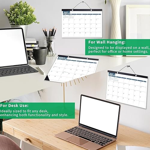 Miniatura 5 de Calendario de escritorio 2024 2025 calendarios de pared, julio 2024 a diciembre 2025, planificador mensual de papel de oficina de 17 x 12 pulgadas,