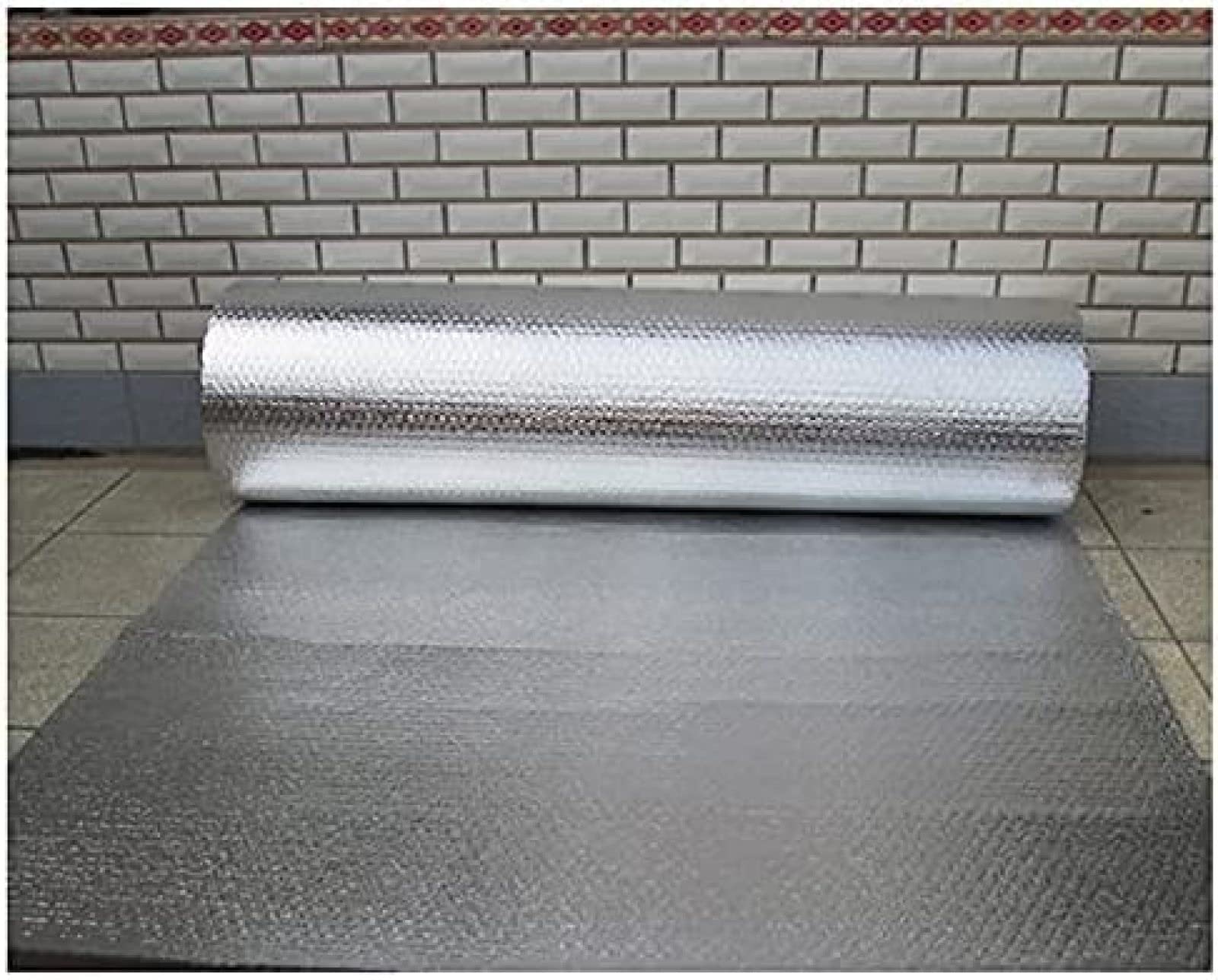 Hitzereflektierende Luftpolsterfolie Wärmen Sie Einen Raum Auf Aluminiumfolie Reflektierende Schichten Autogaragentore Wärmedämmung Aluminium Doppelaluminium Sparen Sie Energie,1x4m/3.2x13.1ft