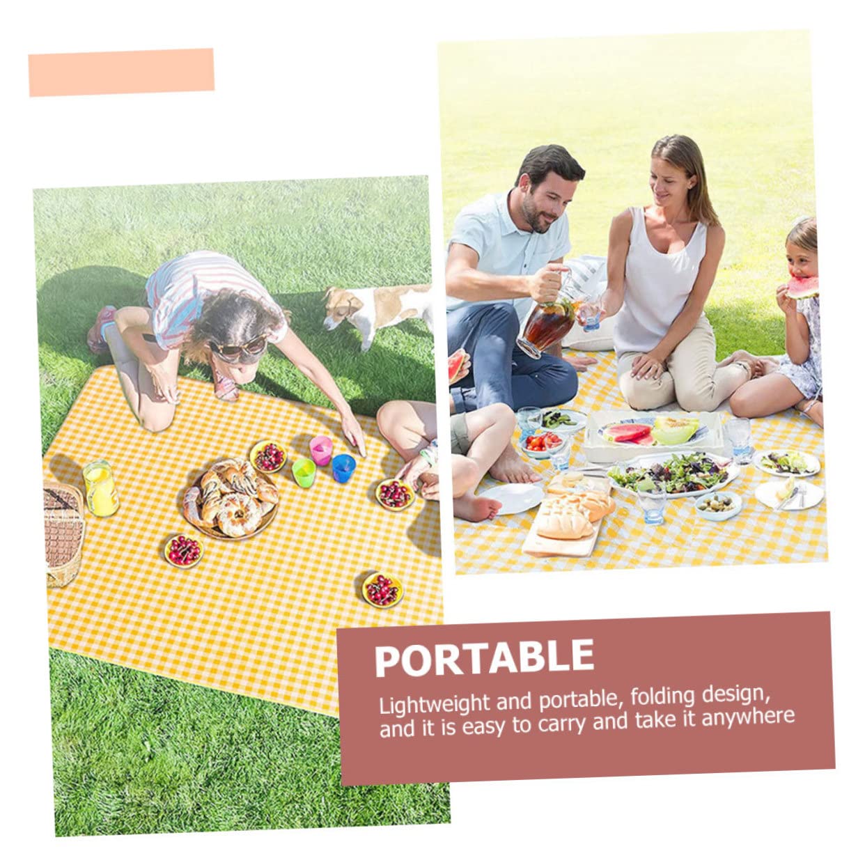 Toddmomy Tappetino Campeggio Leggero Tappetino da Spiaggia Portatile Coperta da Picnic Stampata Stuoia da Spiaggia Ispessita per Esterni