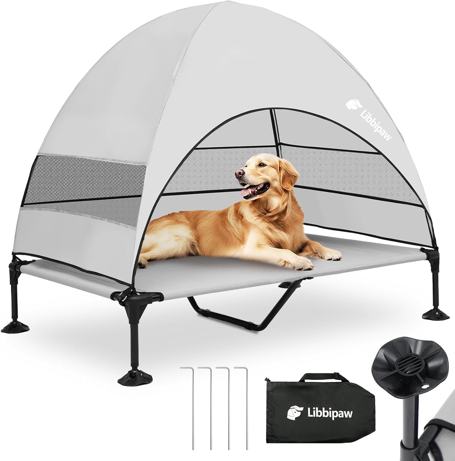 Windproof Canopy Dog Bed for Large Dogs – UV Block, Chew-Proof Windproof Canopy Dog Bed for Large Dogs – UV Block, Chew-Proof