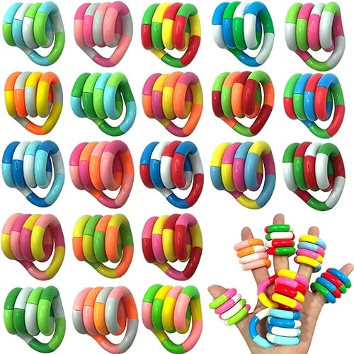 20 Pack Quiet Fidget Toys Bulk for Adults Kids Teens Church School Classroom Office Slient Noiseless Stress Anxiety Relief Items Autism Sensory Toys for Autistic Children Toddler for Relaxing Therapy
