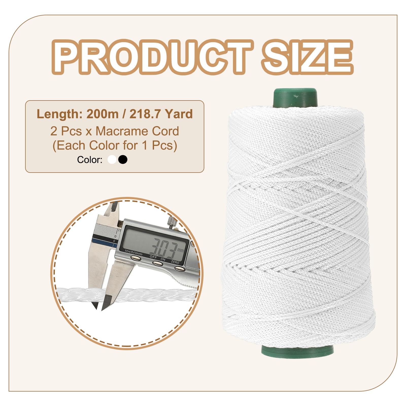 YELARXI Polyester Macrame Cord - Image 2