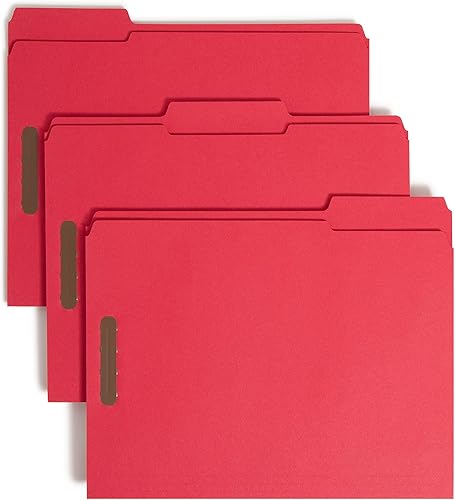 Smead carpeta reforzada tamaño carta, 50 por caja, Rojo