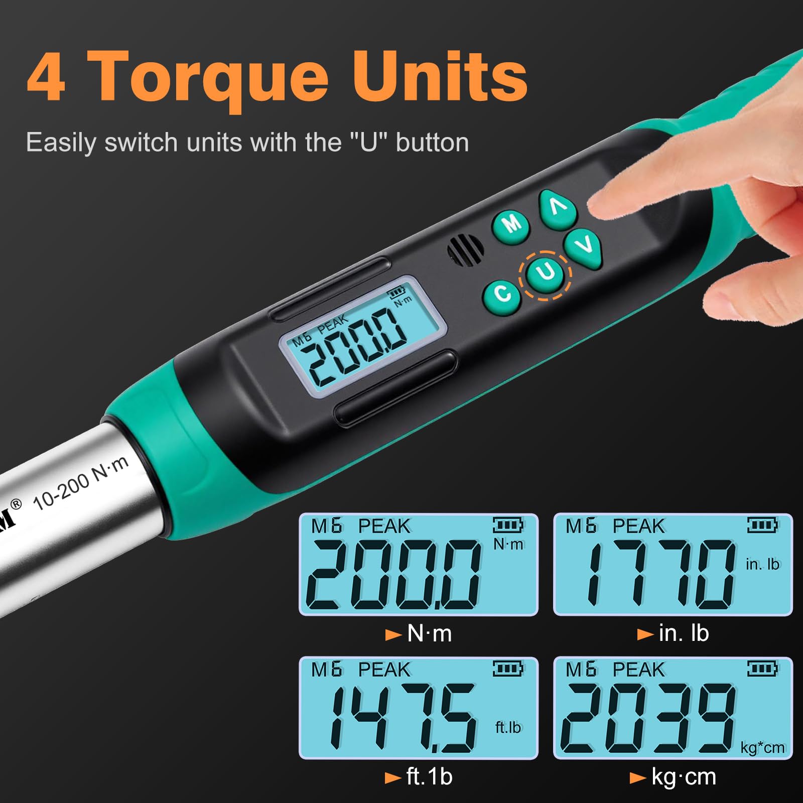 Digital Torque Wrench - 7.4-147.5 ft-lb -4 Digital Torque Wrench - 7.4-147.5 ft-lb -4