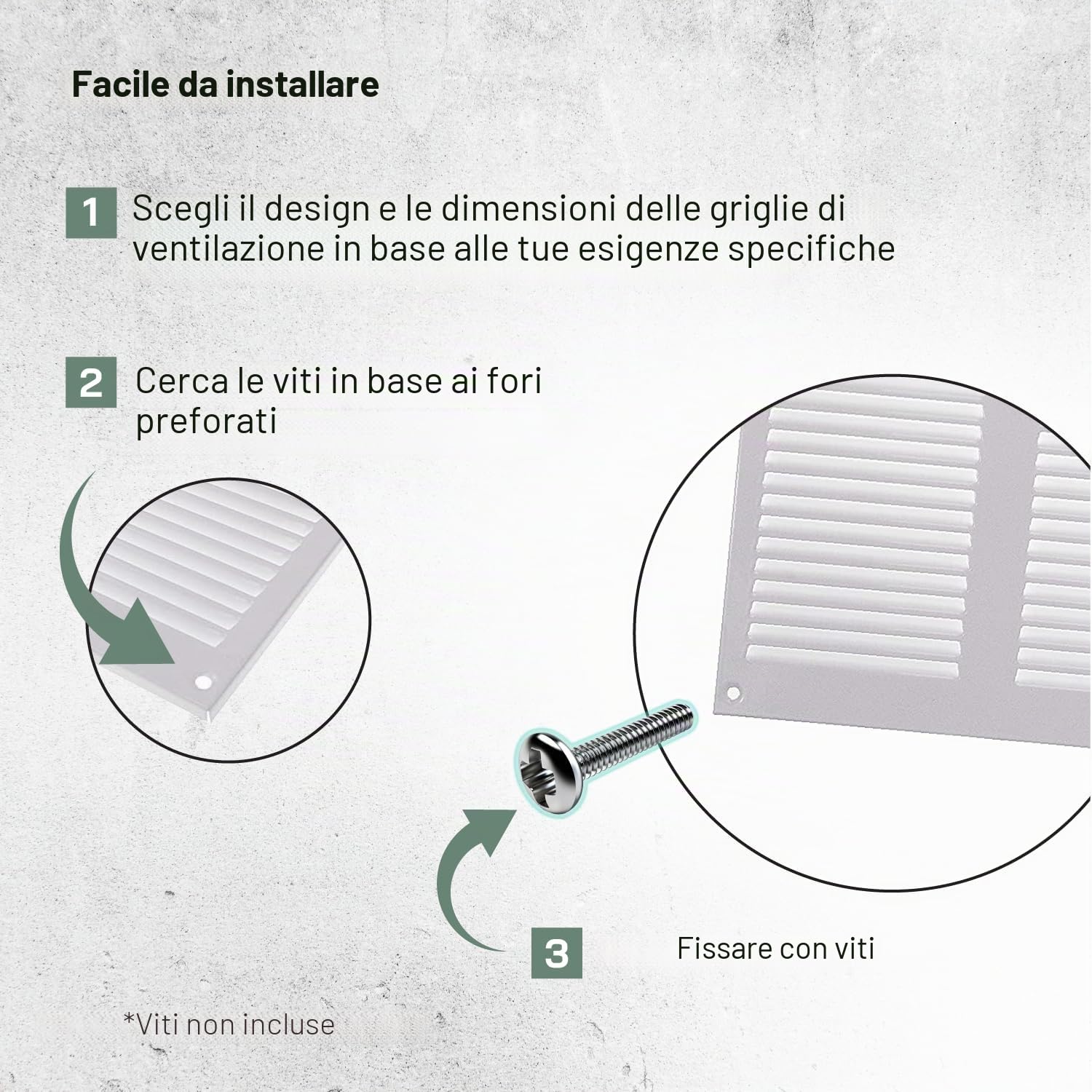 Vent Systems Griglia di ventilazione bianca con zanzariera, 400 x 400 mm Applicazioni impiantistica riscaldamento, raffreddamento e ventilazione Griglia di ventilazione per interno ed esterno