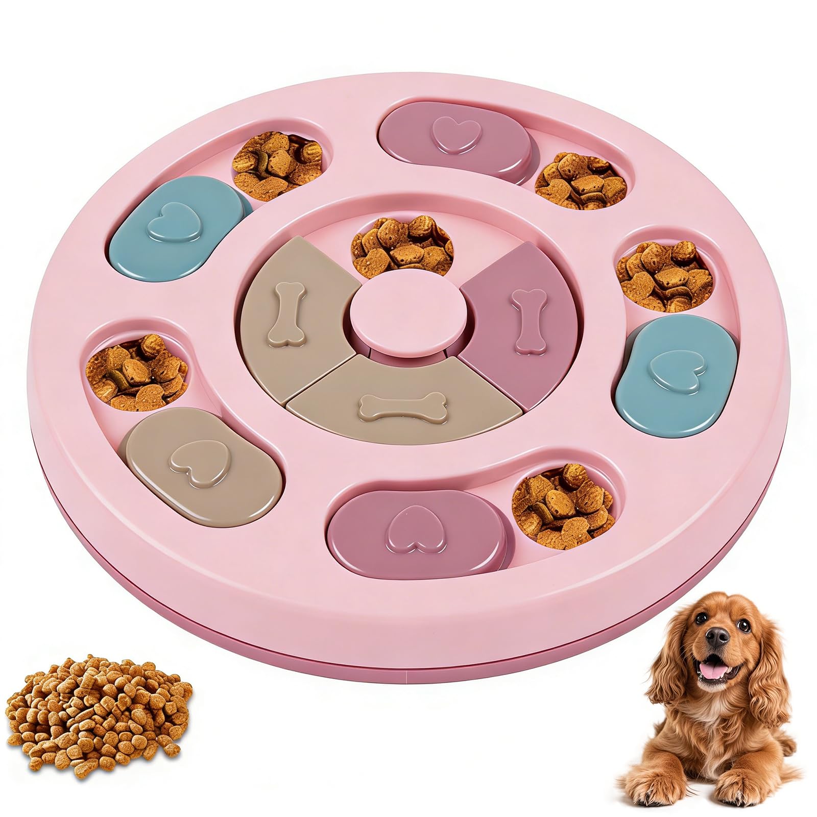 Giocattolo intelligente per cani, giocattolo per cani, giocattolo per gatti, intelligenza, giocattolo da mangiare per cani, lavabile, giocattolo per cani e gatti, rallentare interattivo, mangiare