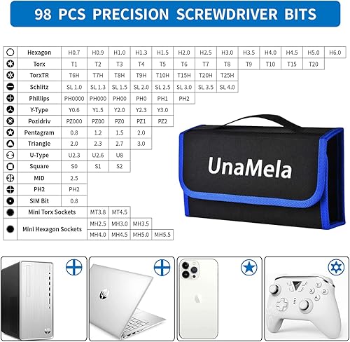 Miniatura 2 de Kit de herramientas de reparación de computadora, herramienta de apertura de laptop, herramienta de reparación profesional de PC 135 en 1, con 98