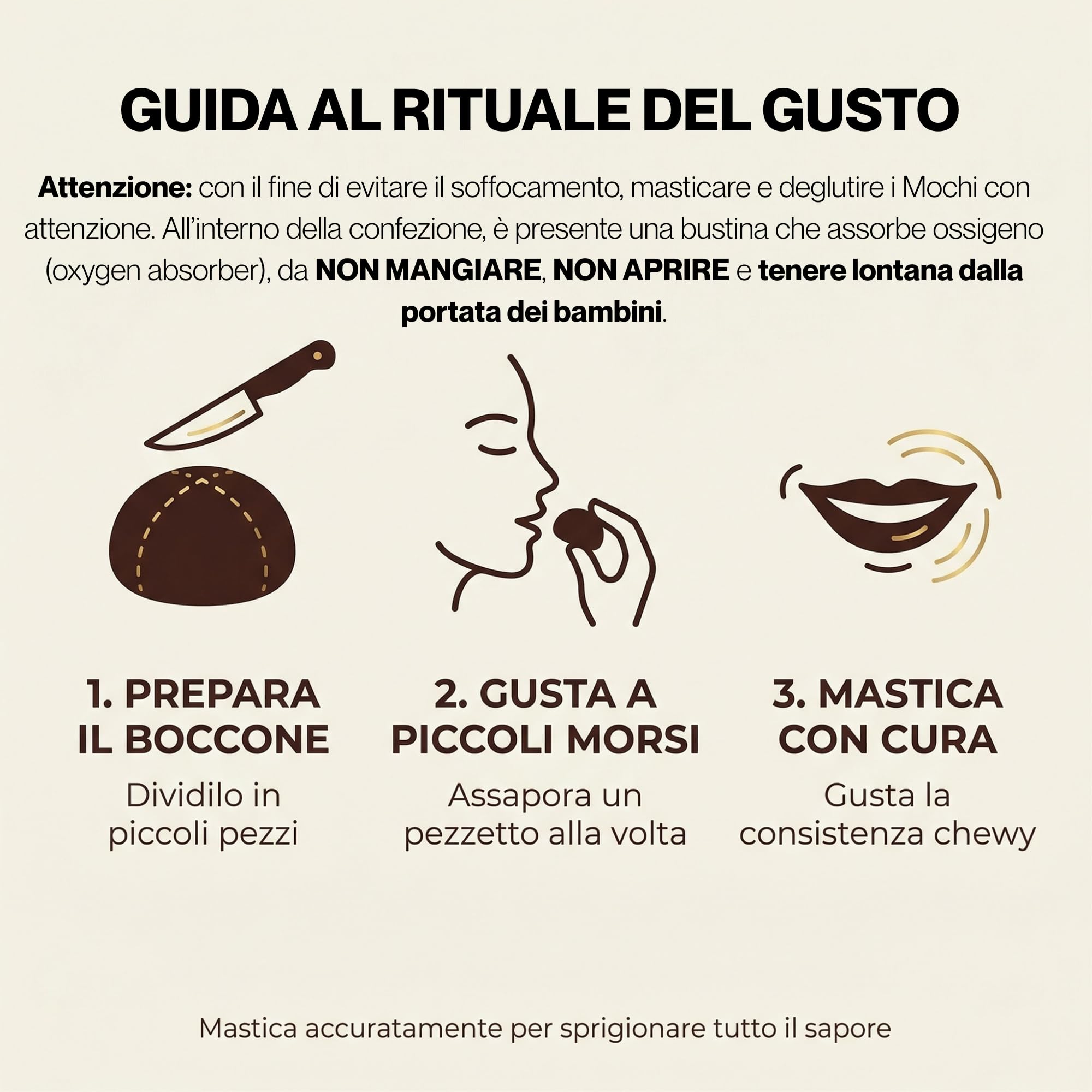 HU TASTE Mochi Dessert Selection: Mix 5 Gusti Pistacchio, Cocco, Menta, Brownie, Caramello Salato - Snack Dolci Giapponesi, Japanese Food Snack Box e Dolci Giapponesi Assortiti, 5 Confezioni