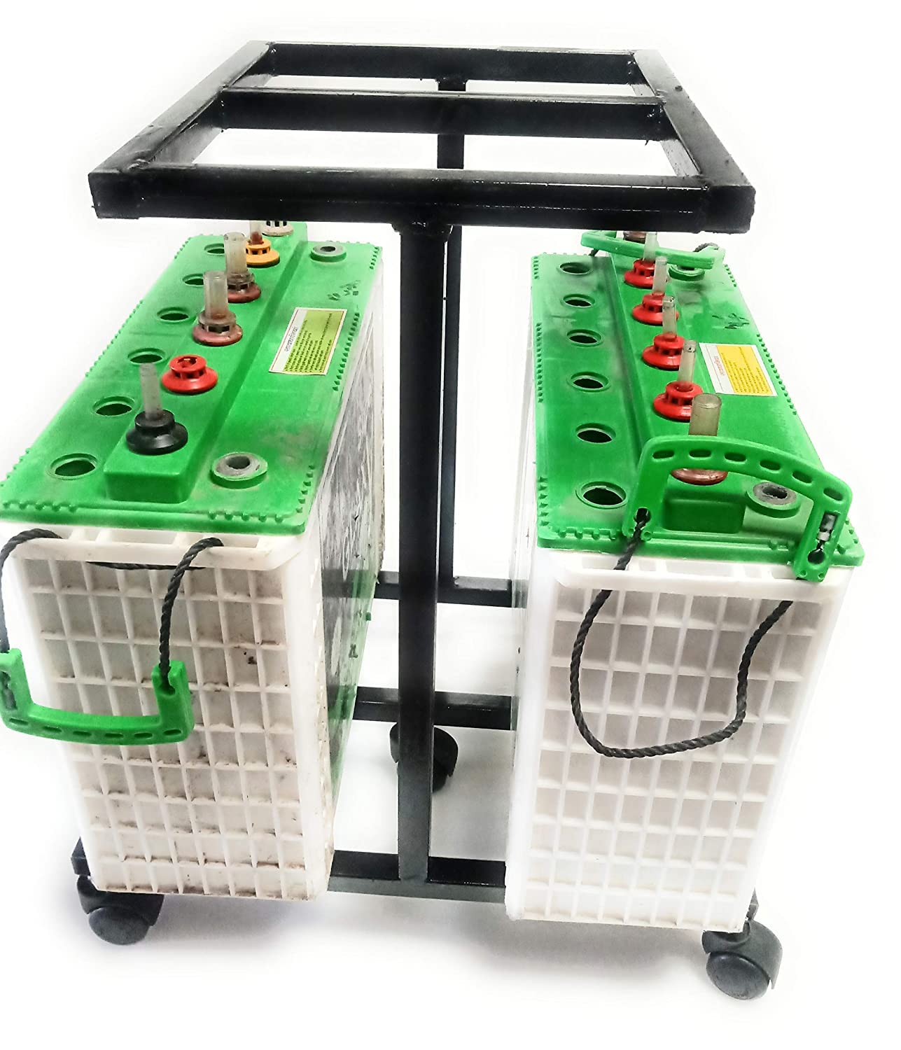 Mobile Double Battery Inverter Trolley Stand for Home: Accommodates Flat & Tubular Batteries| 5KG Metal Build |1 Inch Pipe | Easy-Roll Twin Caster Wheels-image-26