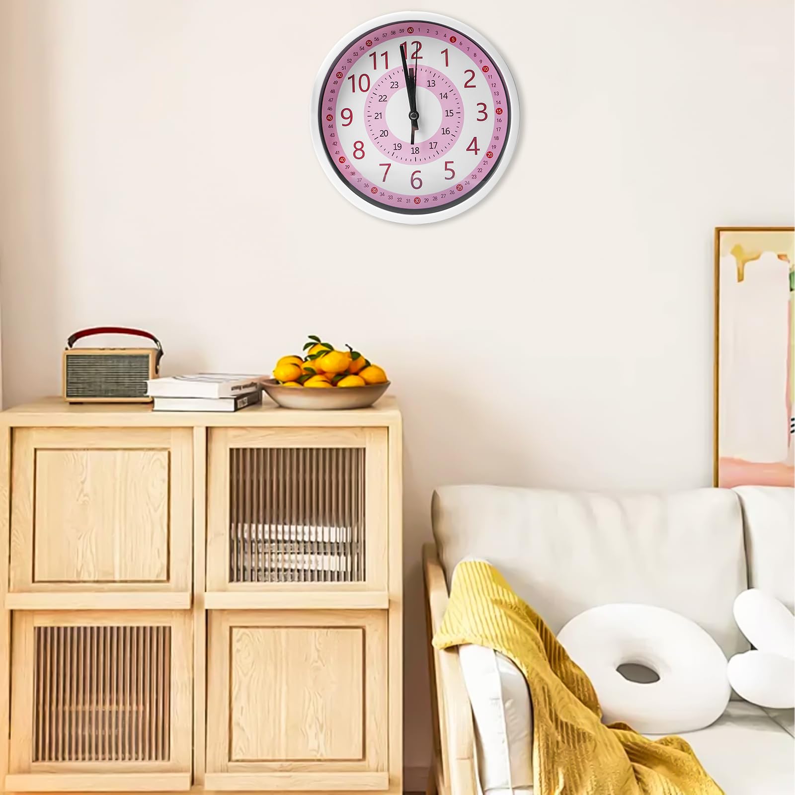 Orologio Da Parete Moderno Oro Rosa Marmorizzato 25 Cm – Silenzioso, Senza Ticchettio, In Acrilico Per Soggiorno E Camera Da Letto