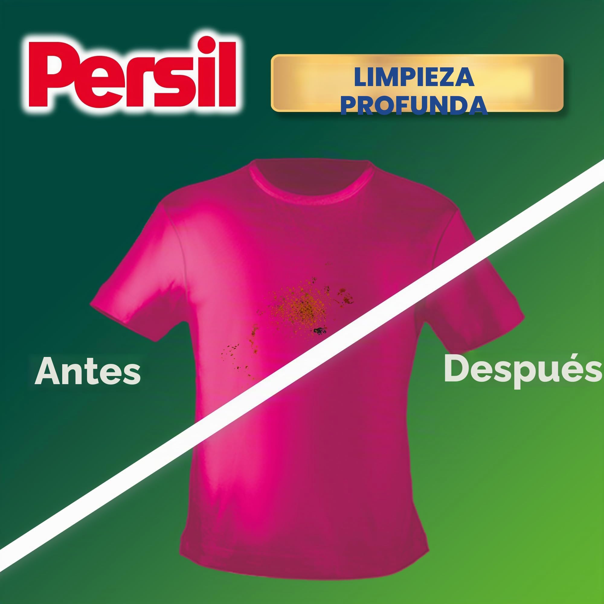 Persil Detergente en polvo de color de limpieza profunda (75 lavados), detergente para ropa pura y frescura higiénica para la máquina, eficaz de 20 °C a 60 °C