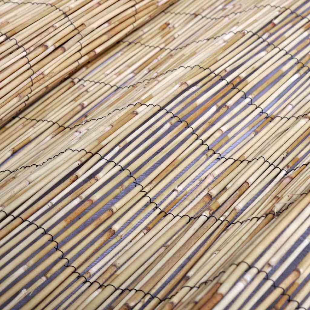 Valla de jardín natural de juncos, 400 x 160 cm, resistente a la intemperie, elemento de protección visual para terraza, balcón y jardín con tamaños flexibles, fácil montaje