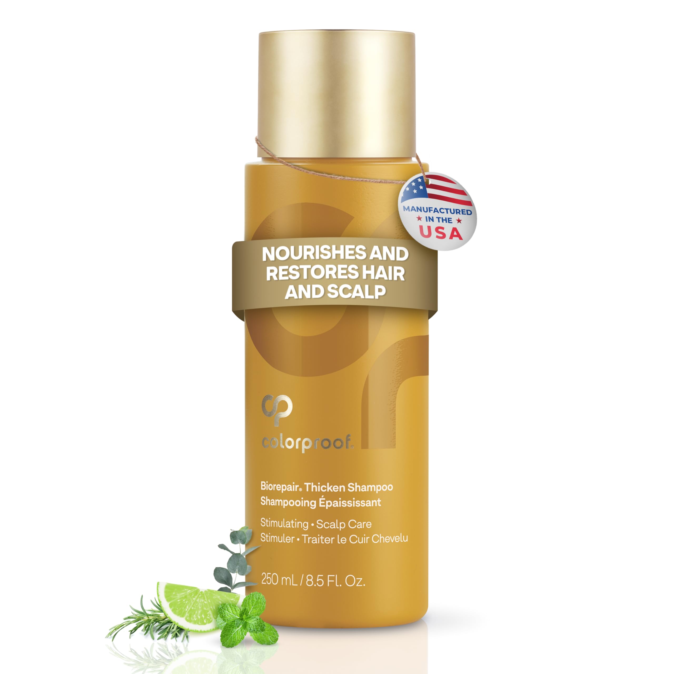 Colorproof Biorepair Thicken Shampoo for Color Treated Hair 8.5 Fl. Oz. Thickening Shampoo for Fine Hair w/Fresh Lime, Eucalyptus, Mint Leaf & Rosemary Scent 8.5 Fl Oz (Pack of 1)