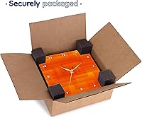 Vista 6 de 3dRose Naranja brillante sobre rectángulos redondeados naranja abstracto - reloj de pared, 10 por 10 pulgadas (DPP_213735_1)