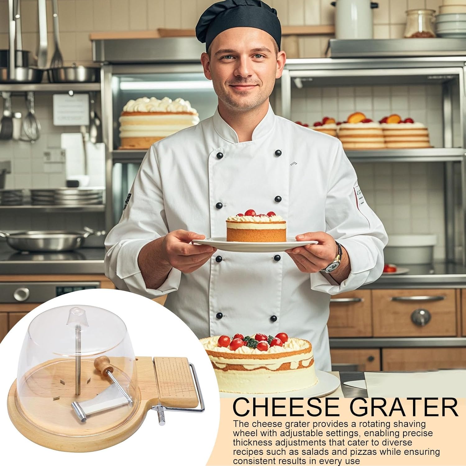 チーズおろし器 | 手動多機能 - ブロックチーズ用おろし器,キッチン・家庭料理・日常・健康食・ベジタリアン向け・クイックチョップ・