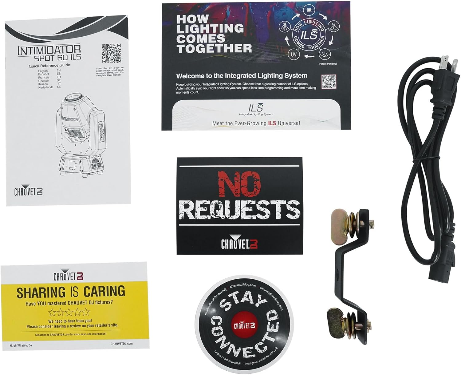 Chauvet DJ Intimidator Spot 60 ILS quick reference guide and ILS information.