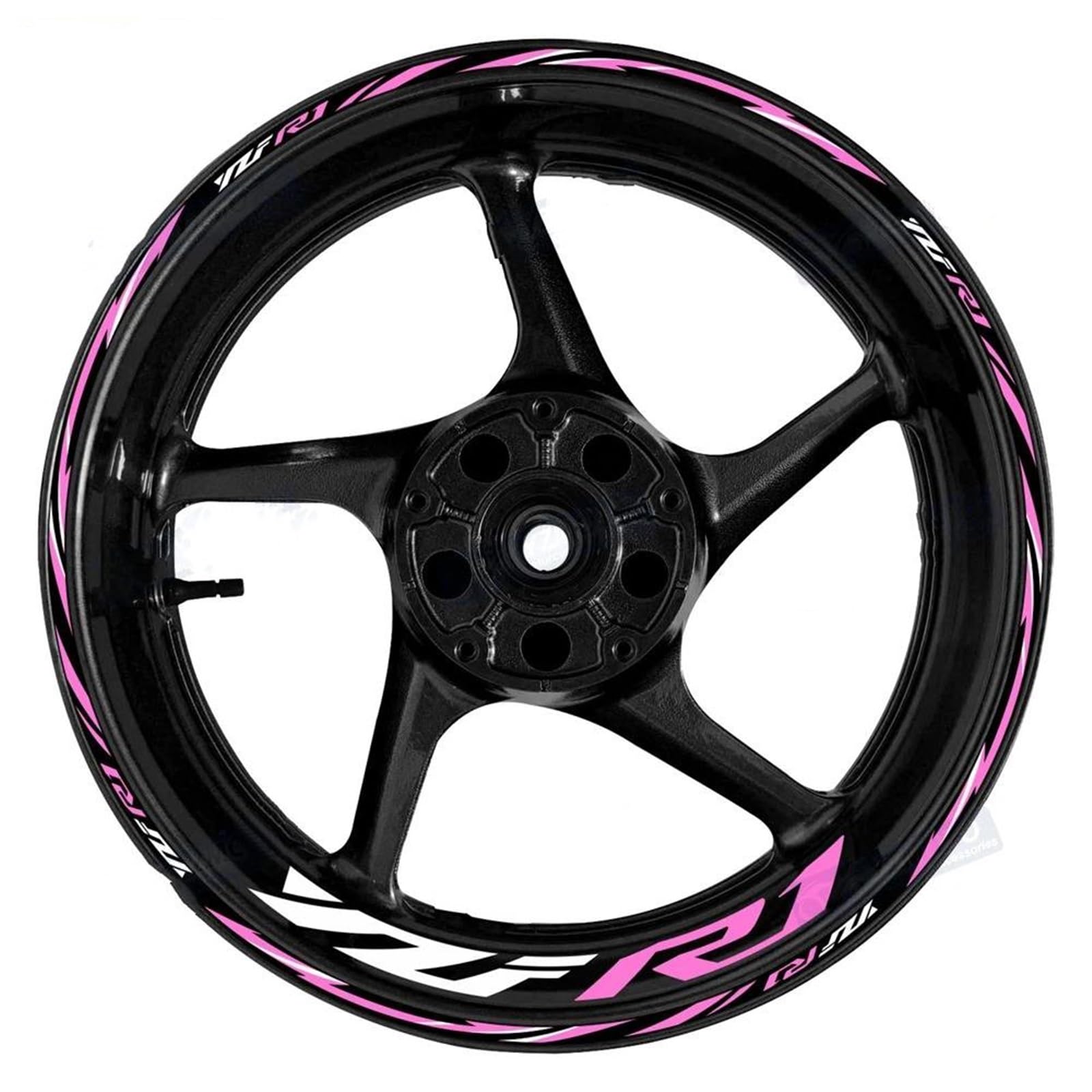 Motorcycle Front Rear Wheel Stickers Decorate Rim Motorbike Hub Tape Decal for Yamaha YZF R1(Color18)