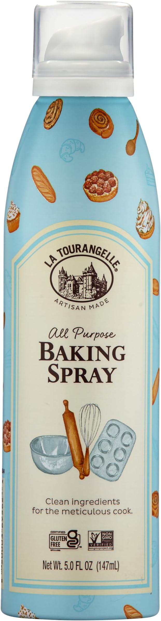 La Tourangelle All Purpose Baking Spray, Gluten Free, Non Stick, 147 ML