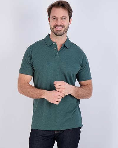 Miniatura 2 de Paquete de 3 Polo de manga corta de algodón para hombre polo transpirable de rendimiento disponible en tallas grandes y altas