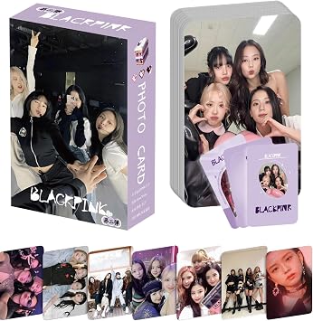 Blackpiin Photocards,Blackpinn Merch BP Kpop Lomo Cards Lisa Jennie Jisoo Rose Album Photocards Kpop Merchandise Gift for Fans