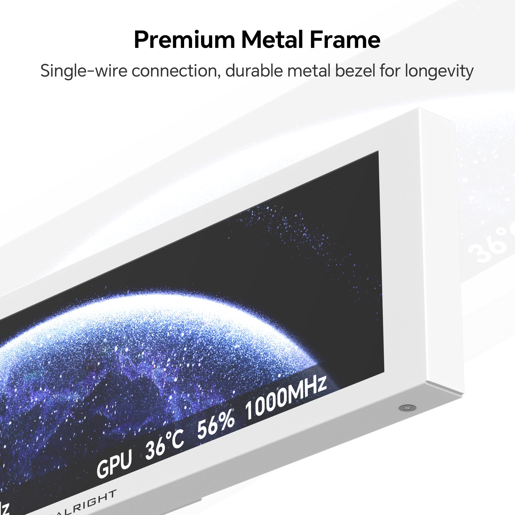 Thermalright Trofeo Vision LCD AIO Wyświetlacz 9.16” PC Monitor, Ekran USB Type-C do Monitorowania Sprzętu w Czasie Rzeczywistym, z Predefiniowanymi Tematami dla Gamingowej Obudowy PC/Chłodzenia