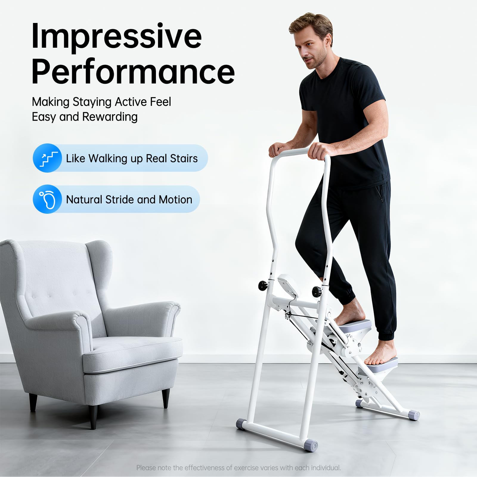 Nueva máquina de escalar para ejercicios de gimnasio en casa, máquina de escalar vertical para entrenamiento de cuerpo completo, plegable con bandas de resistencia, entrenamiento cardiovascular suave