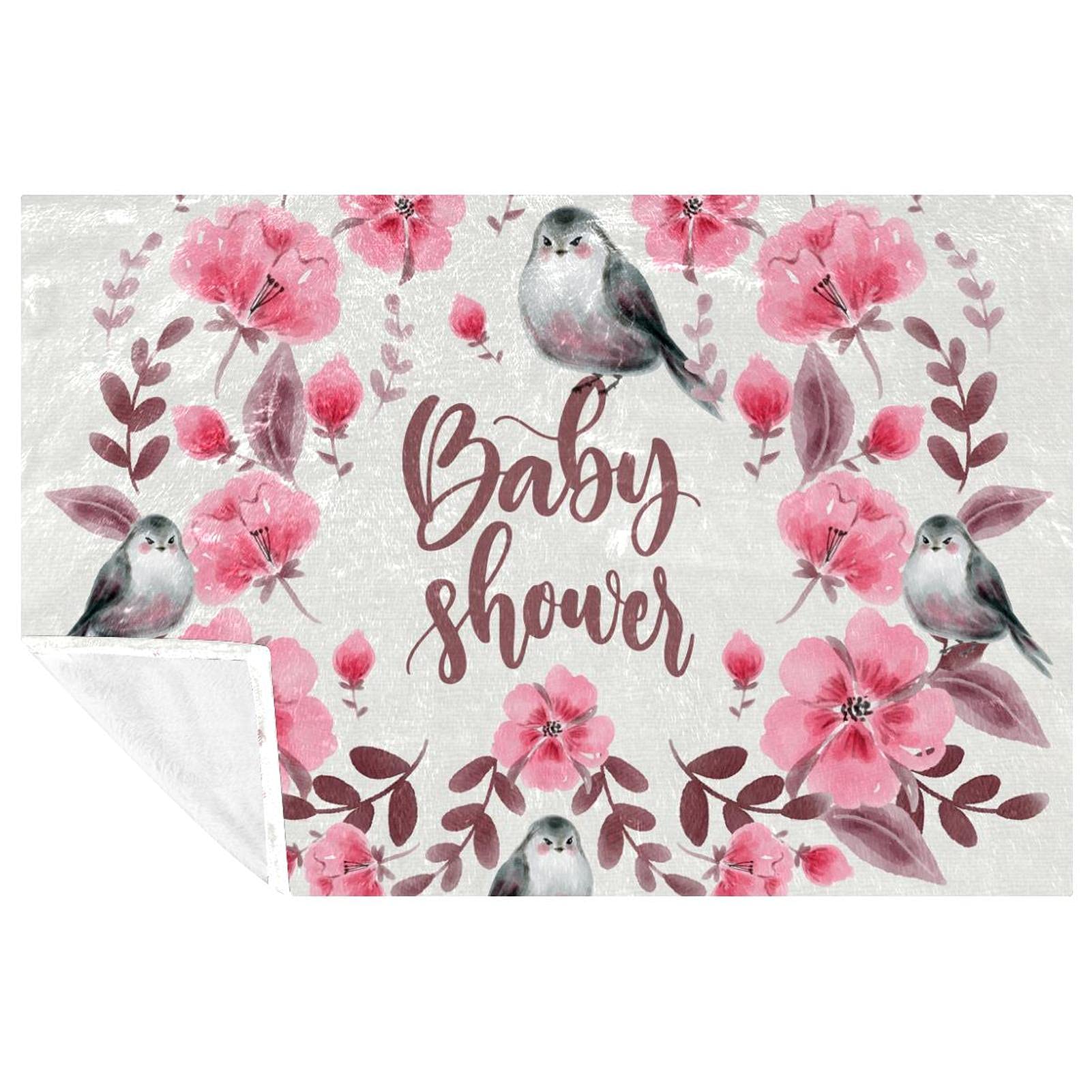 Couverture douce oiseaux aquarelle au toucher luxueux pour lit et sofa