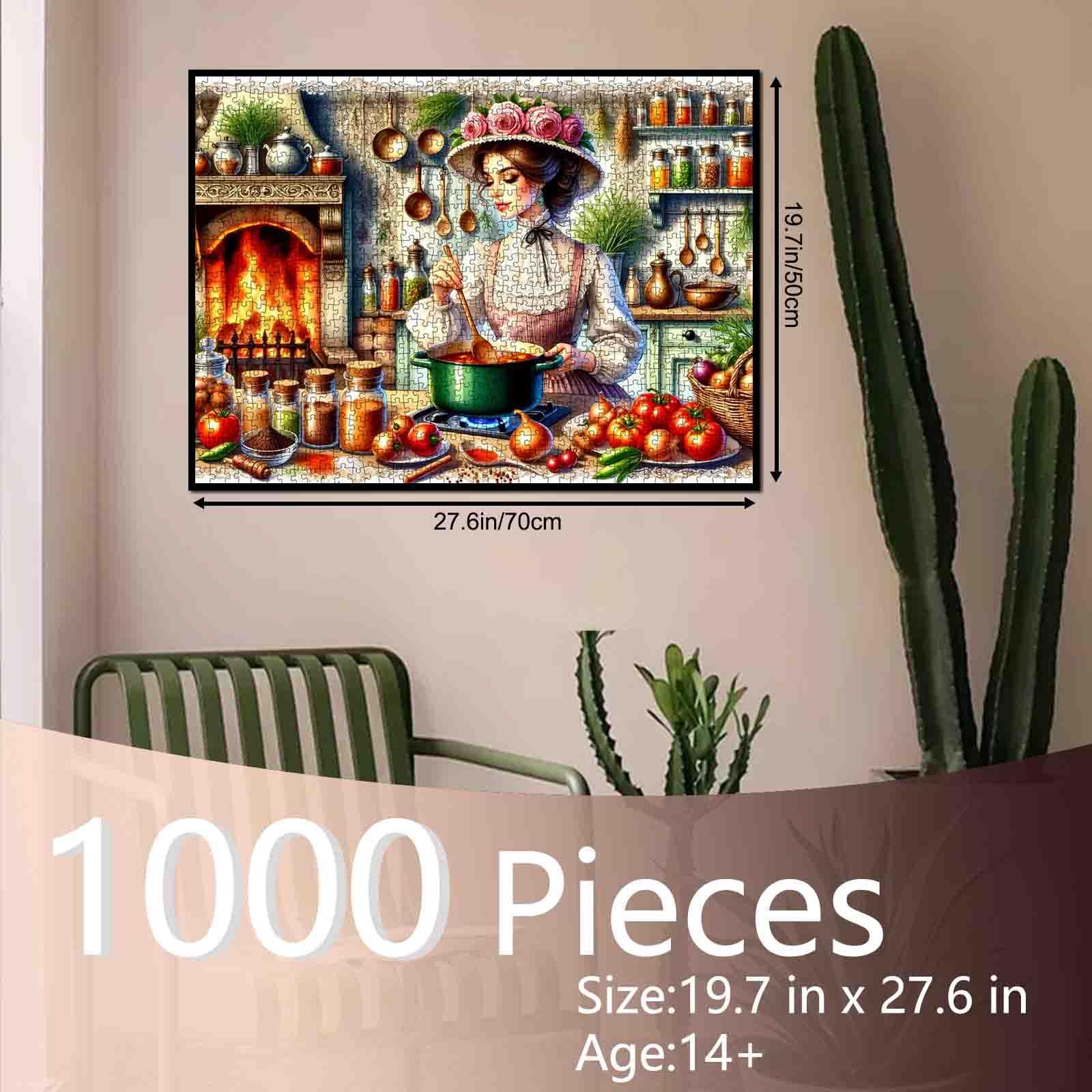 Tucocoo – Puzzle 1000 Pièces – Cuisine Vintage Victorienne – 70x50 Cm – Cadeau