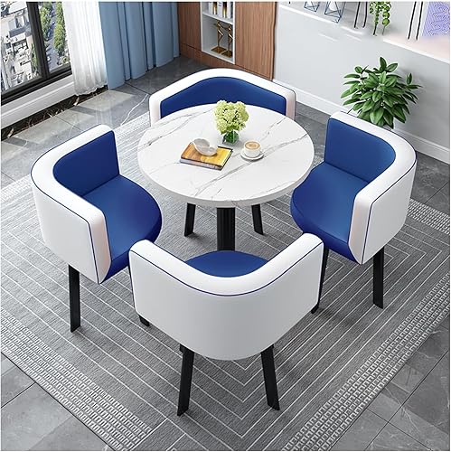Miniatura 10 de Kitchen Table Chairs Set of 4 Small Space,Business Dining Table,Coffee Table and Chair Combination Balcony Living Room Dining Table Suitable for