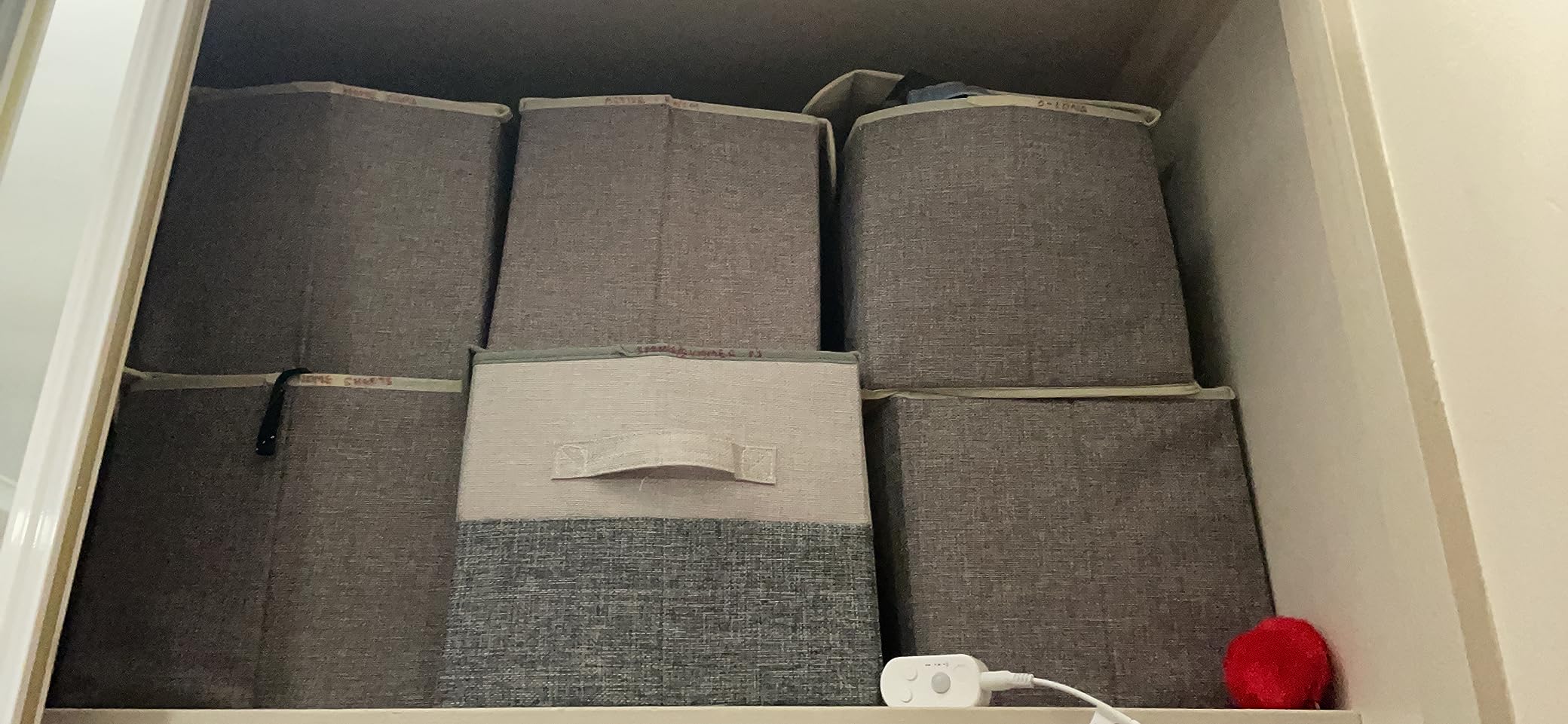 Amazon Basics Collapsible Fabric Storage Cubes with Oval Grommets 6