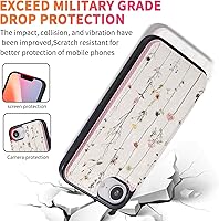 Vista 390 de UEEBAI Funda tipo cartera para iPhone 15 Pro Max con tarjetero, cubierta de cuero PU con soporte, bloqueo RFID, doble cierre magnético, relieve