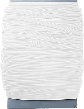 Cordon Bande Ruban élastique Plat 4 Mm Blanc ; 10 Mètres Sur