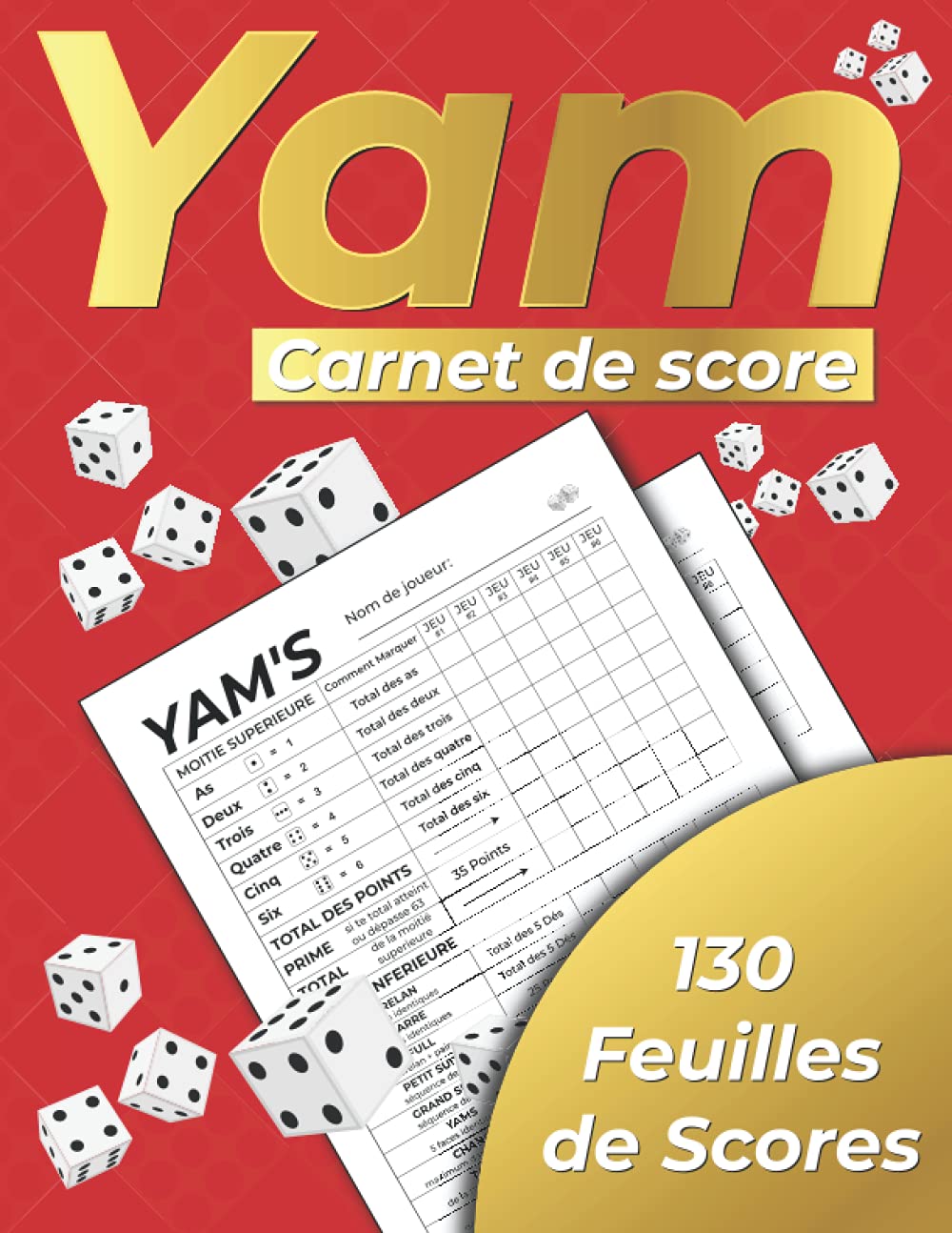 Buy Yam de score Jeu de dés yahtzee bloc de marque 130 Feuilles de Scores Yams Buy Yam de score Jeu de dés yahtzee bloc de marque 130 Feuilles de Scores Yams