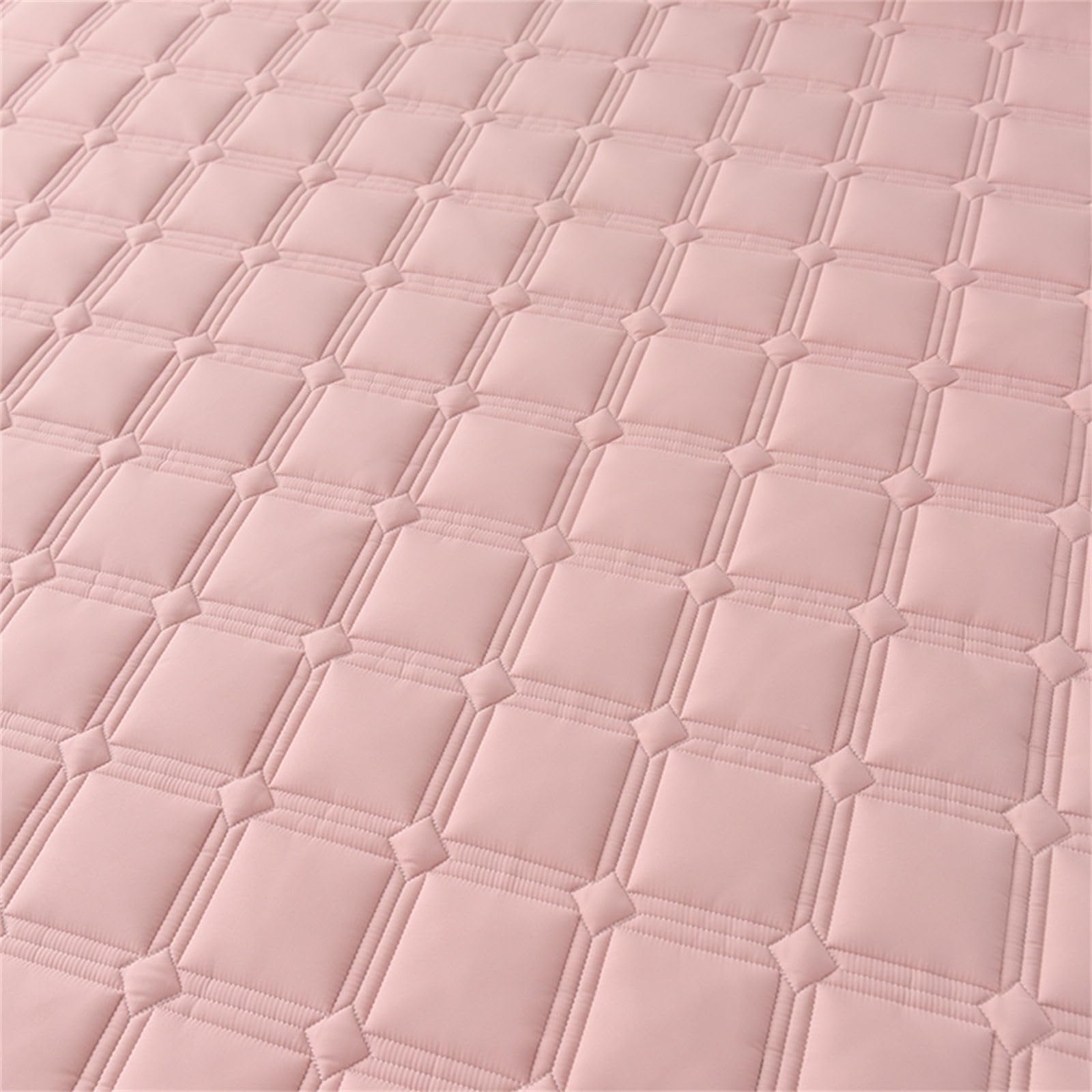 Odot Coprimaterasso Protettivo Tinta Unita, Coprimaterassi Singolo Matrimoniale con 4 Angoli Elasticizzati, Proteggi Materasso Trapuntato, Adatto per Materasso (180x220cm,Rosa A)
