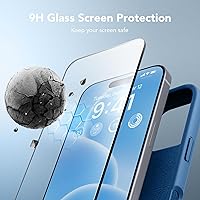 Vista 212 de GONEZ Funda de silicona para iPhone 15 Pro Max, compatible con Magsafe, protector de cámara + protector de pantalla, forro de microfibra suave Negro