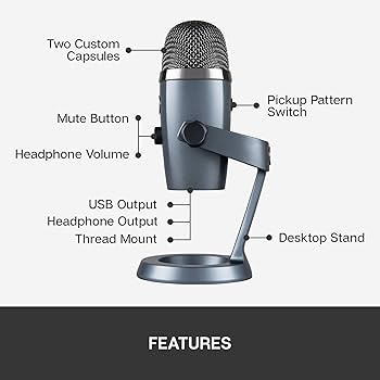 Amazon.com: Logitech for Creators Blue Yeti Nano USB