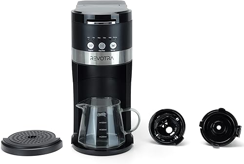 Miniatura 6 de Cafetera de una sola porción para cápsulas y café molido, tamaños de infusión de 6 a 14 onzas, opción de preparación fuerte, preparación rápida,