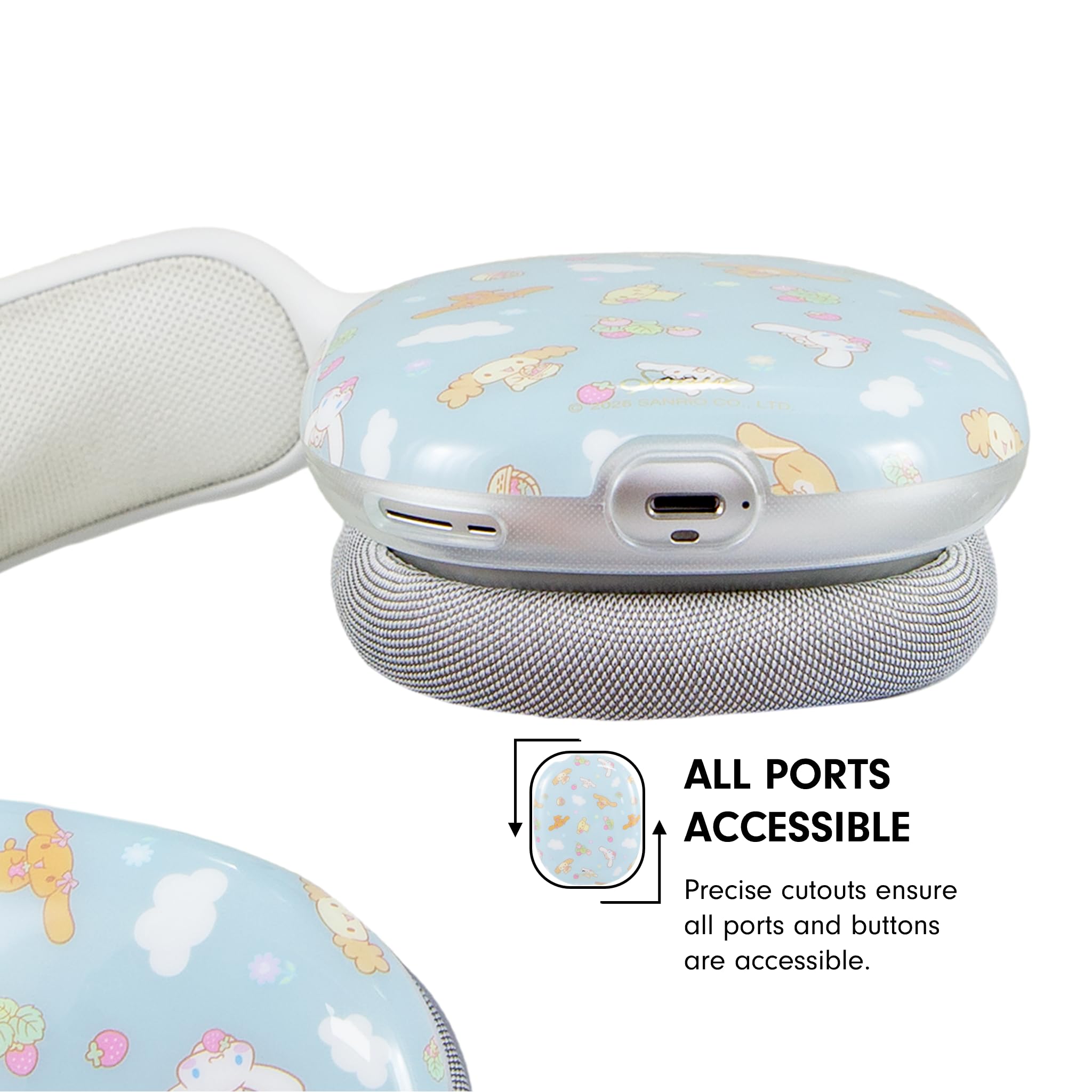 Sonix Sanrio - Custodia protettiva per cuffie AirPods Max, elegante guscio rigido in TPU, motivo: Cinna e moka