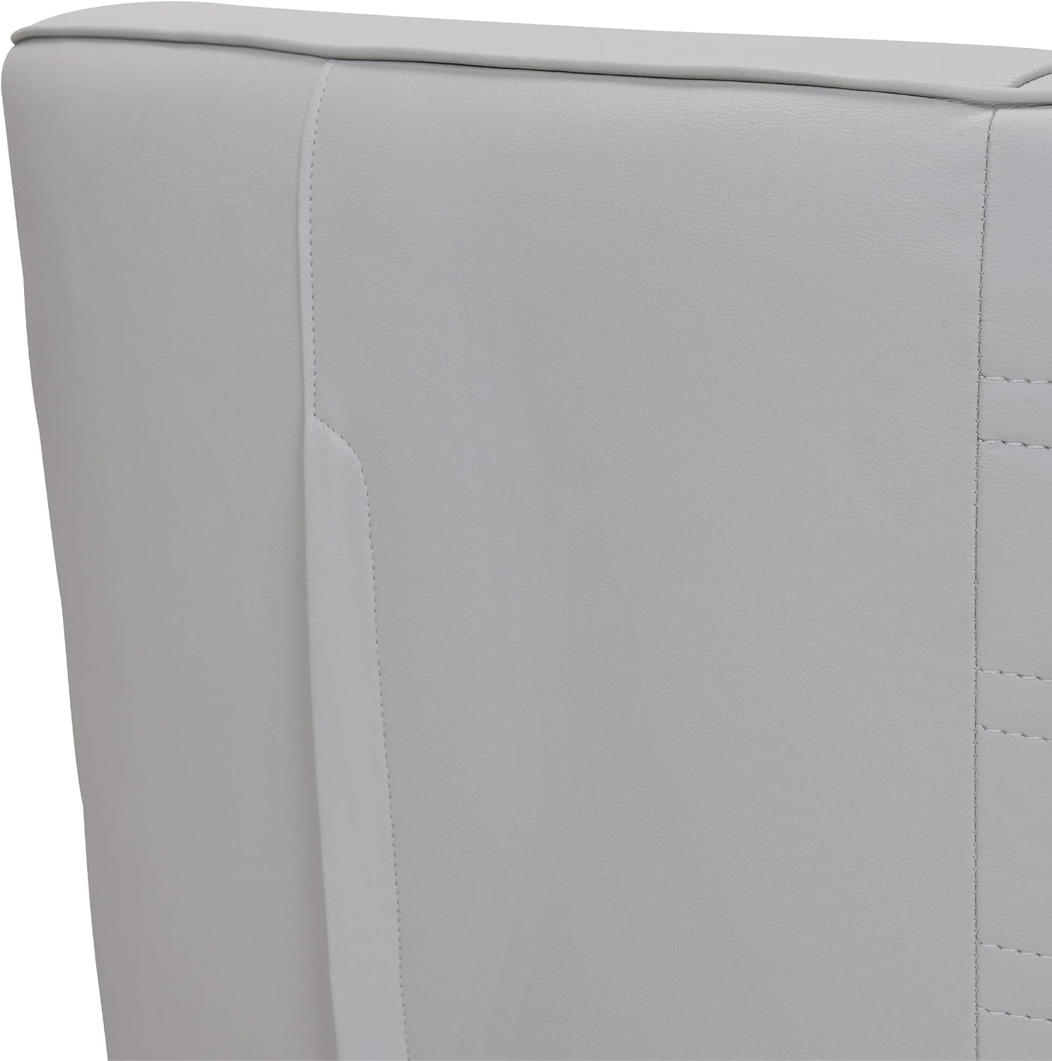 Armen Living Melanie Swivel Leather Barrel Chair