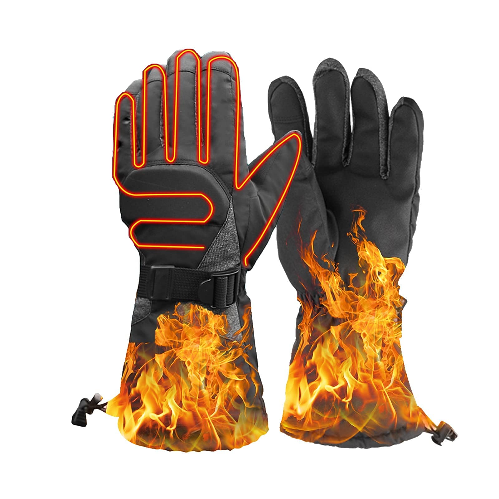 Gants chauffants imperméables contre le froid aux mains en moto XL